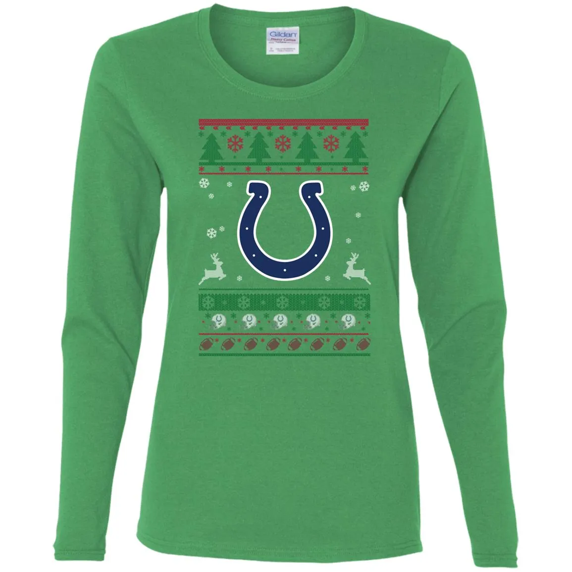 Indianapolis Colts Logo Football Teams Ugly Christmas Sweater Women Long Sleeve Shirt