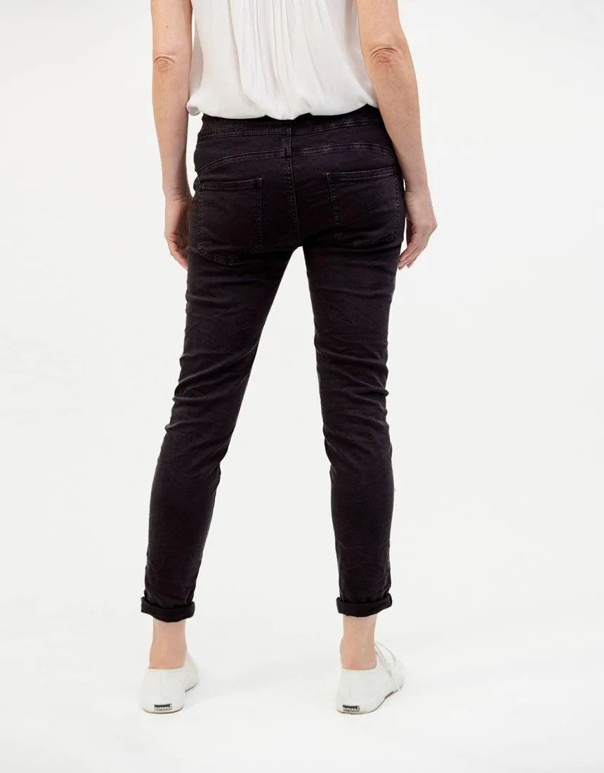 ITALIAN STAR Classic Drill Jogger - Black