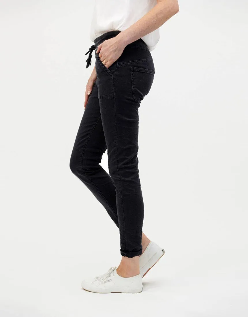 ITALIAN STAR Classic Drill Jogger - Black