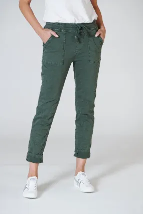 ITALIAN STAR Classic Polo Drill Jogger -  Khaki