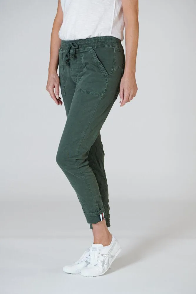 ITALIAN STAR Classic Polo Drill Jogger -  Khaki