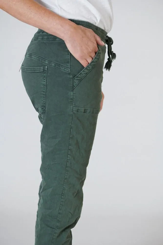 ITALIAN STAR Classic Polo Drill Jogger -  Khaki