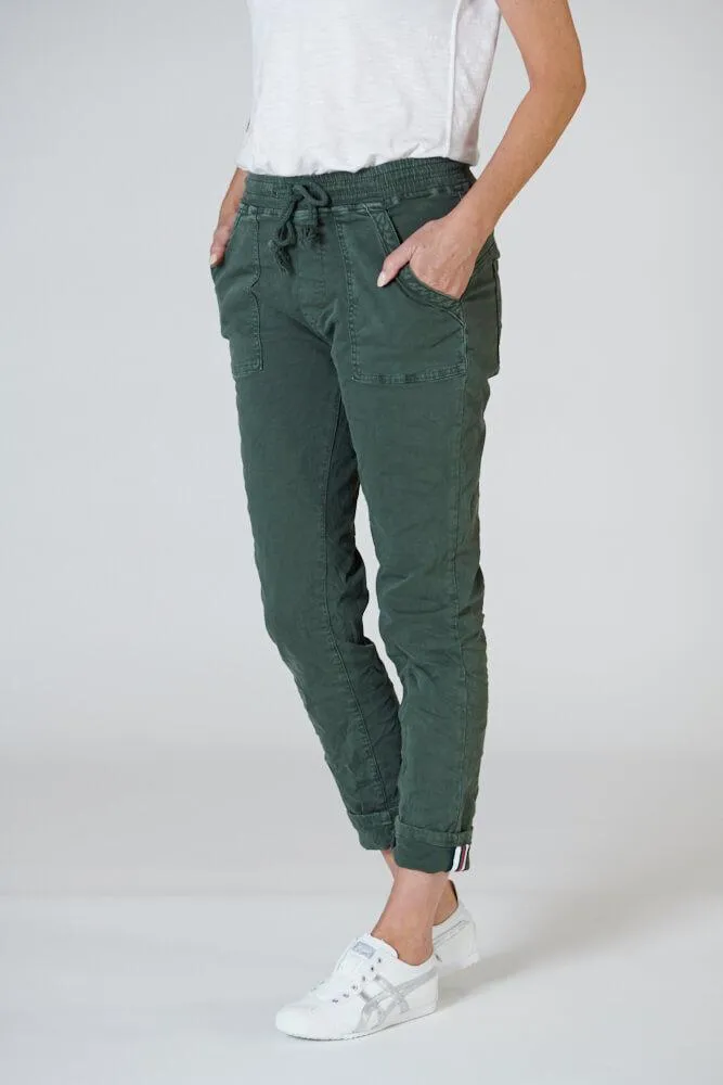 ITALIAN STAR Classic Polo Drill Jogger -  Khaki