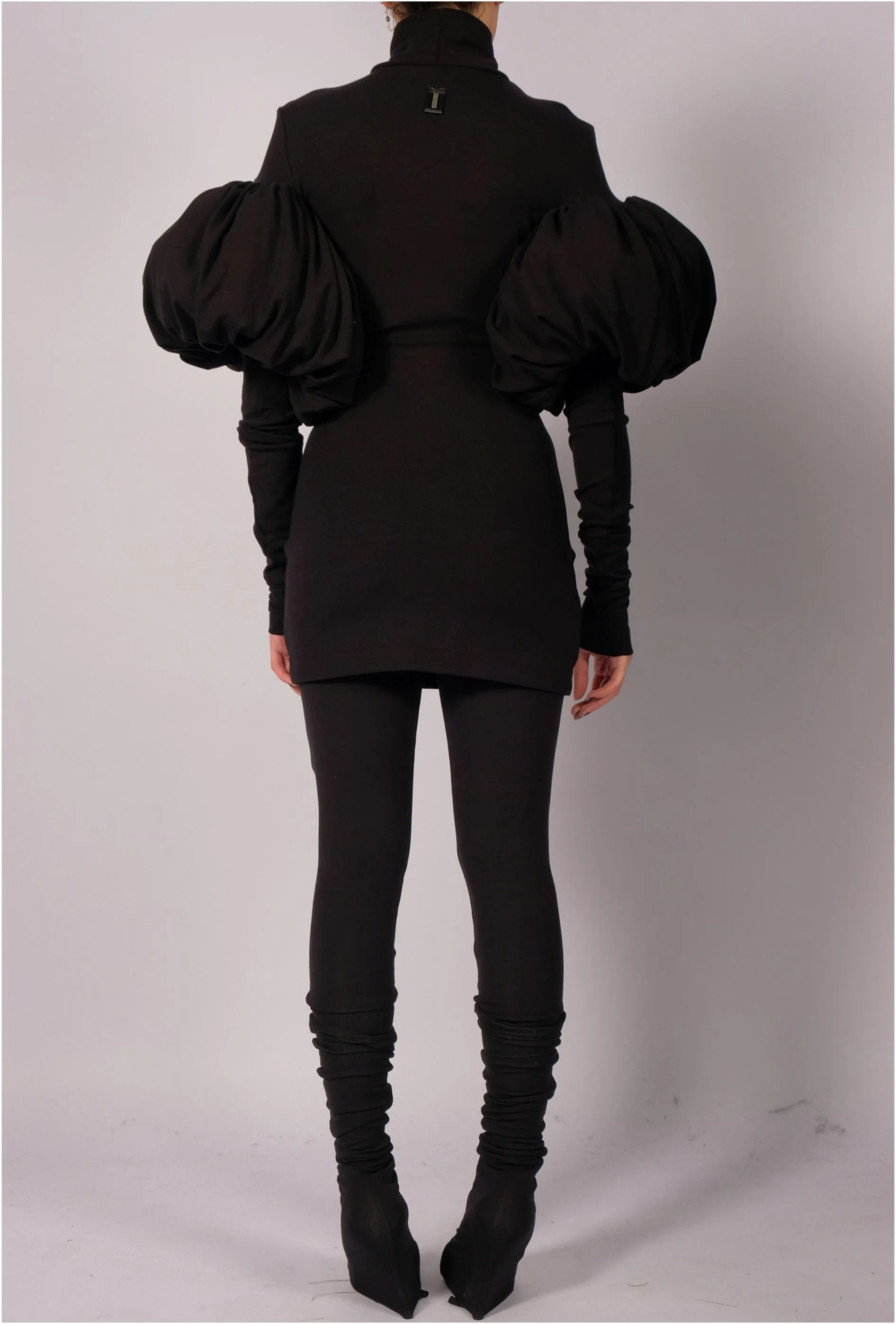 Jersey Top with Puffy Sleeves