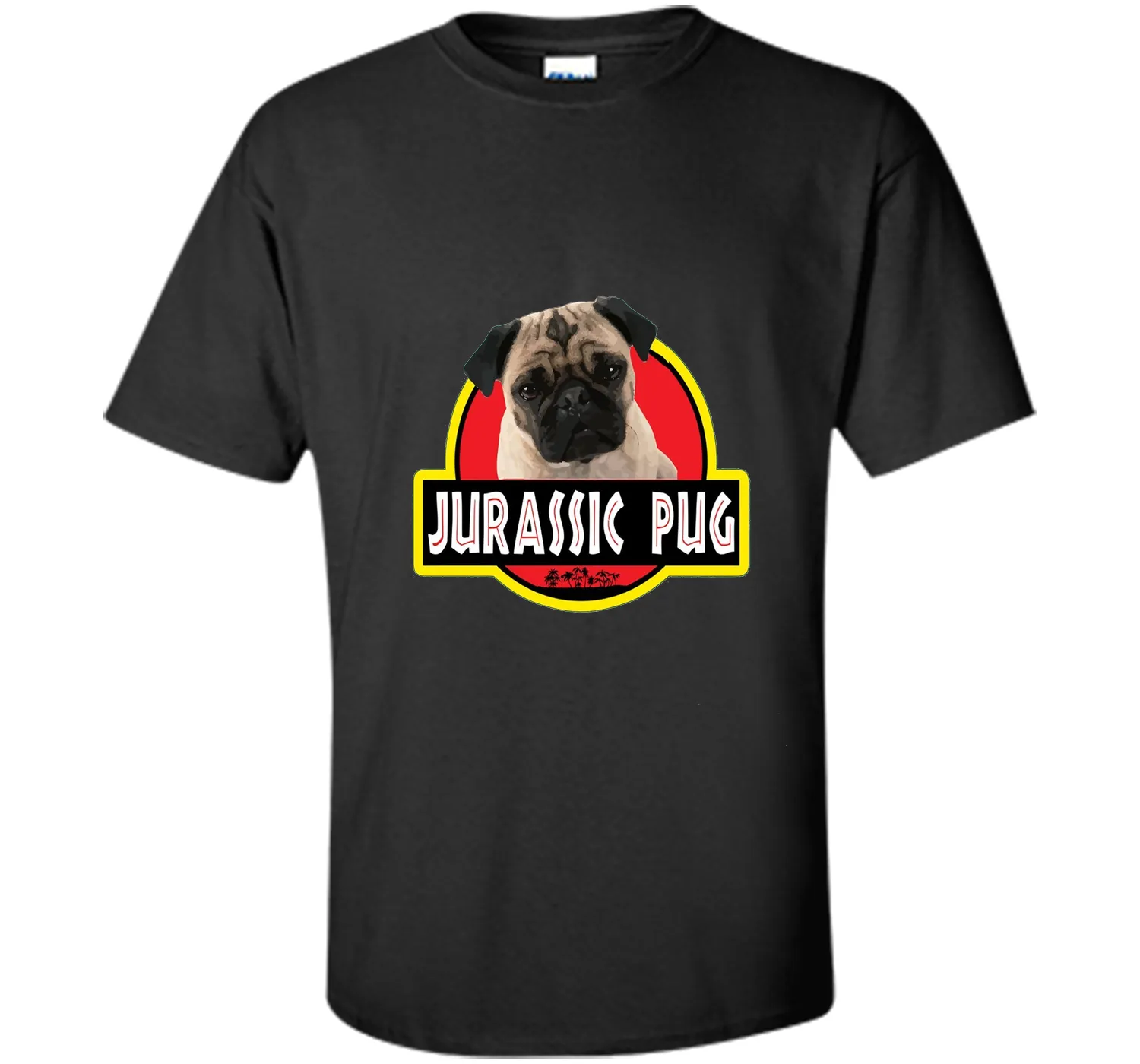 Jurassic Pug Funny Dog T- Shirt