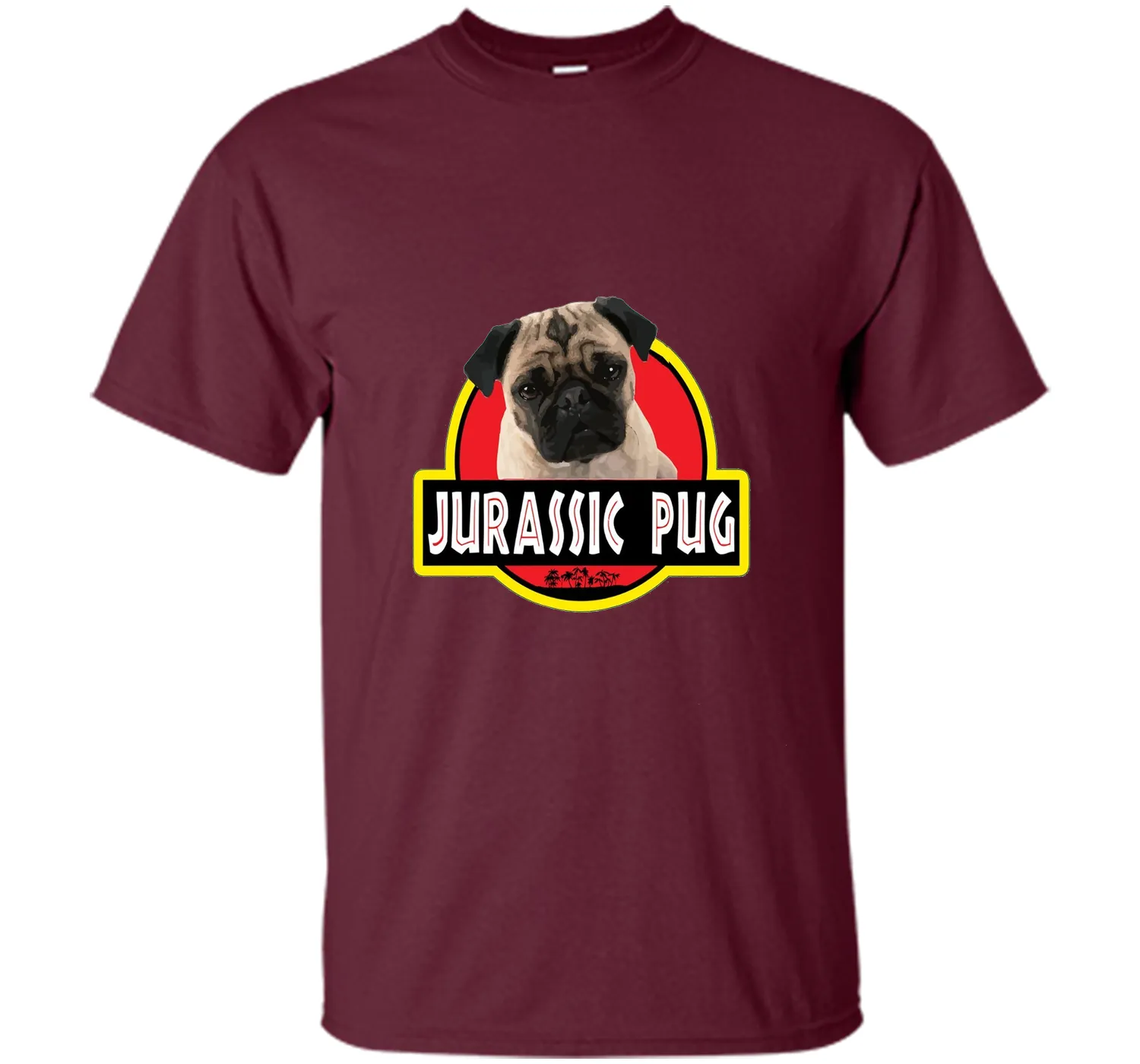 Jurassic Pug Funny Dog T- Shirt
