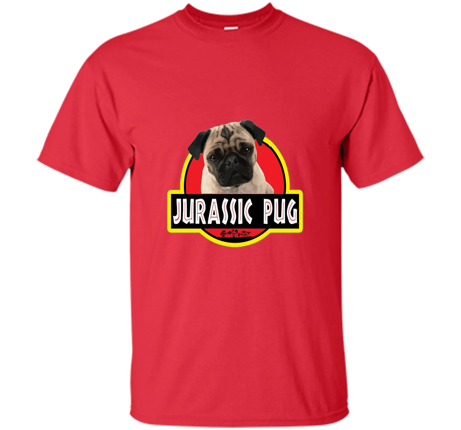 Jurassic Pug Funny Dog T- Shirt