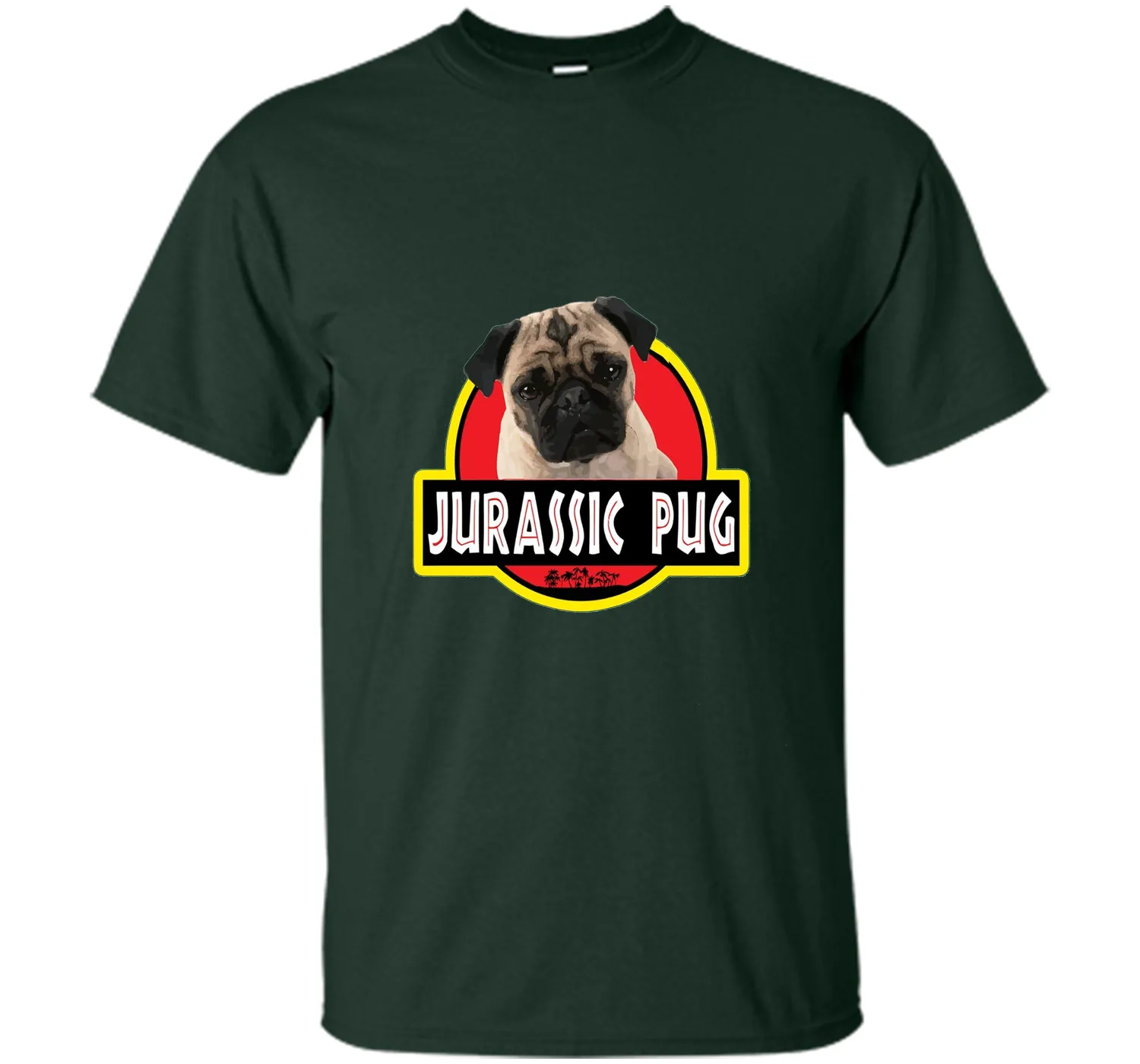 Jurassic Pug Funny Dog T- Shirt