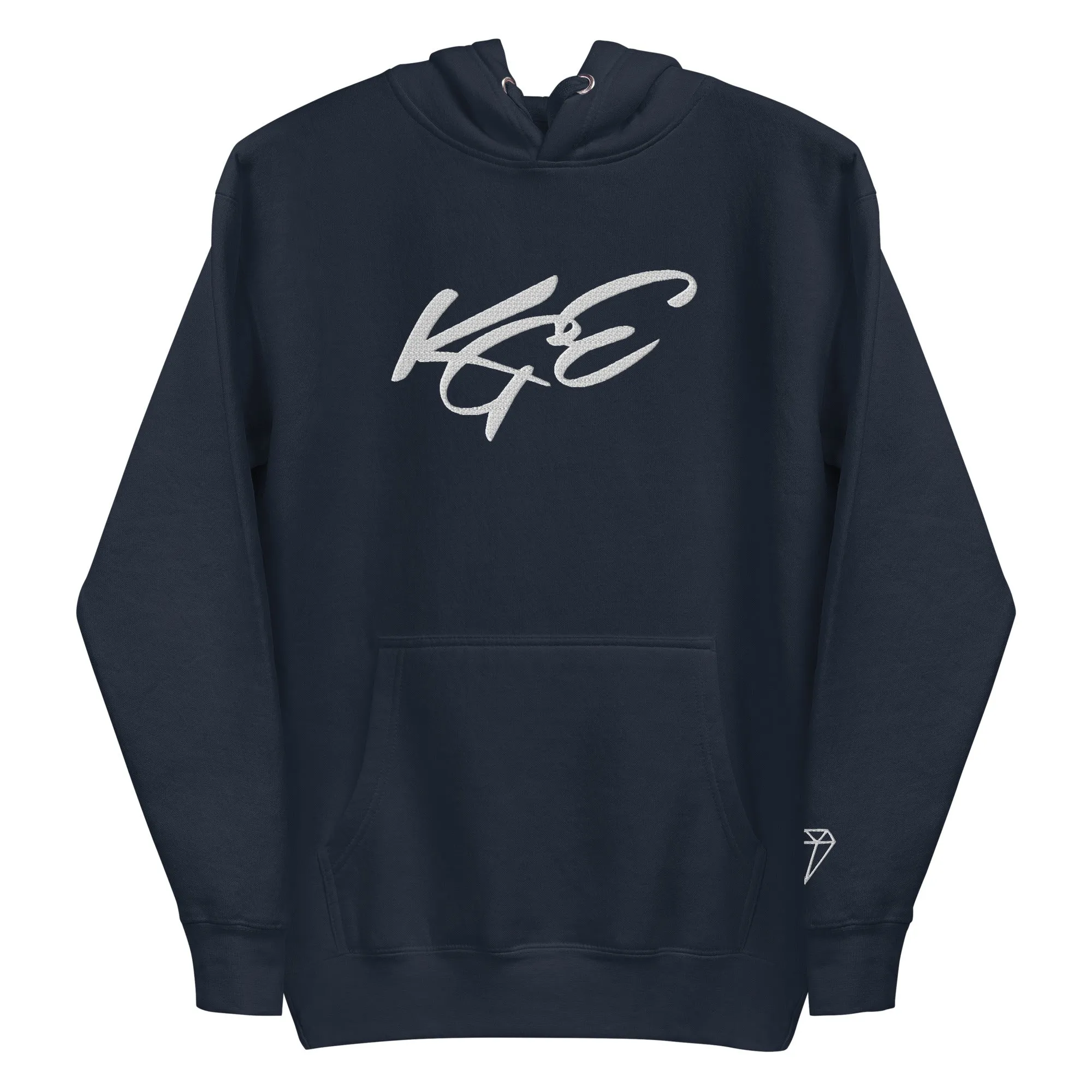 KGE Unlid White Embroidery Unisex Premium Hoodie