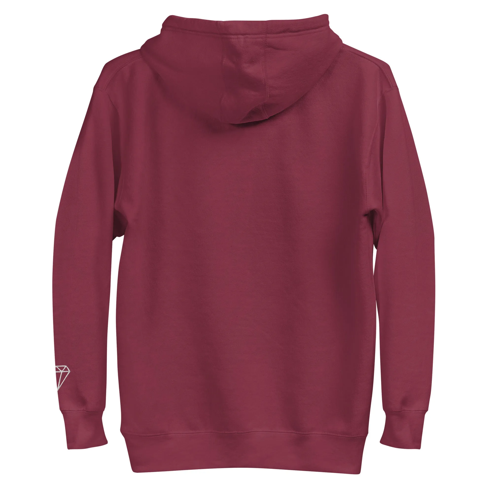 KGE Unlid White Embroidery Unisex Premium Hoodie
