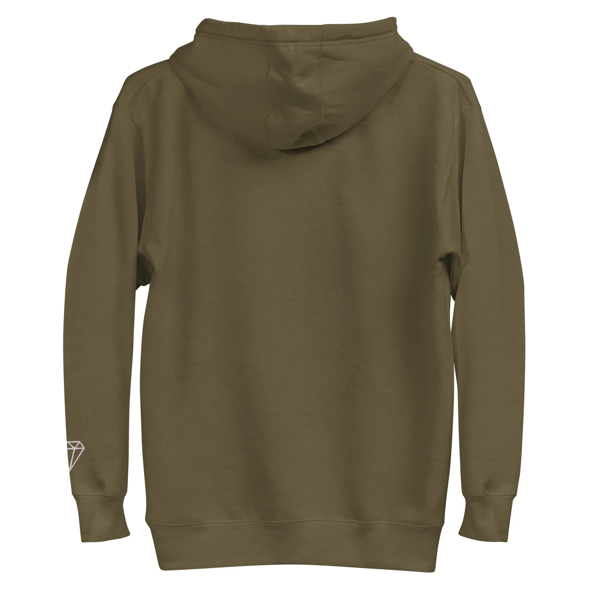 KGE Unlid White Embroidery Unisex Premium Hoodie