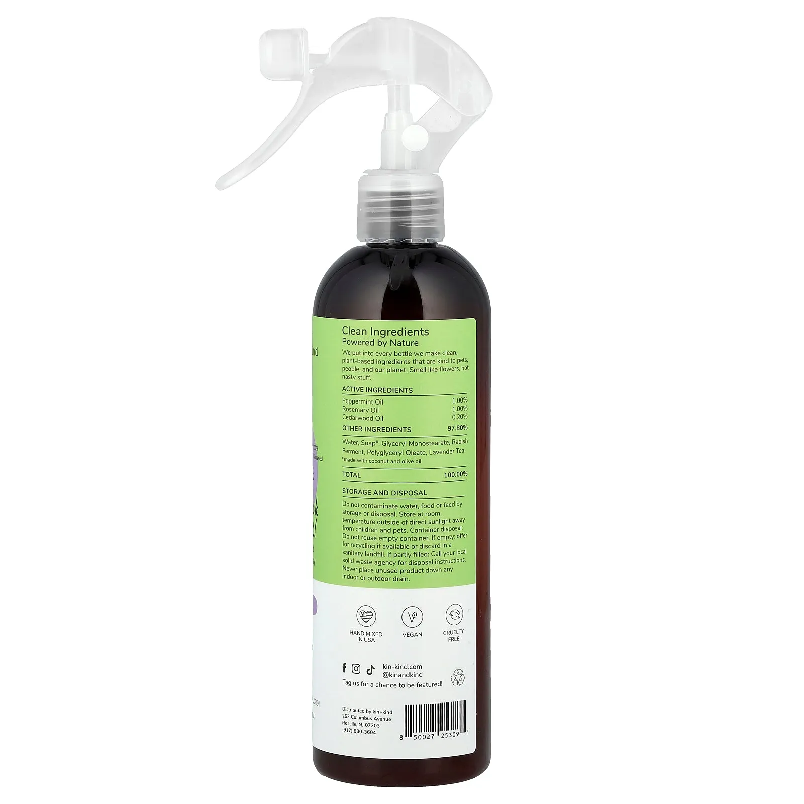Kin Kind, Flea   Tick Prevent, Dog Protect Spray, Lavender, 12 fl oz (354 ml)