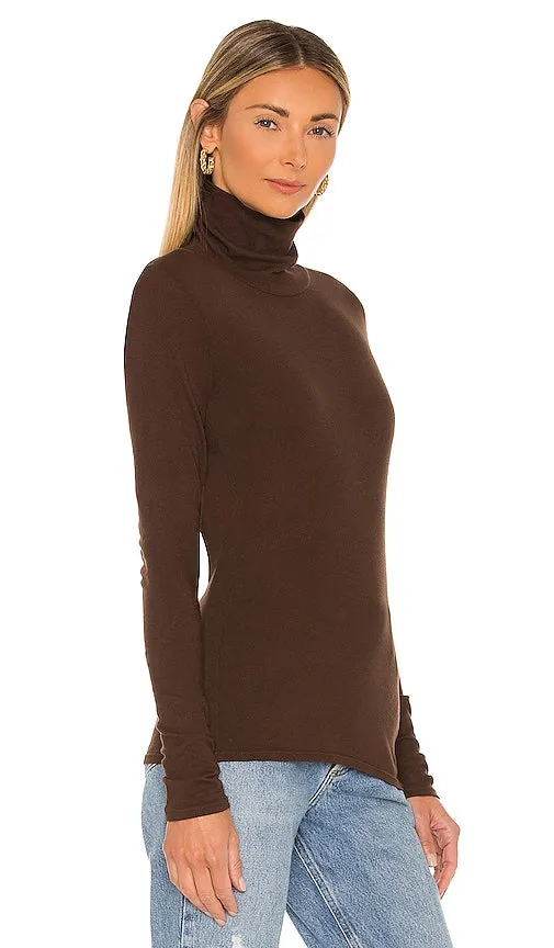 LA Made Roosevelt Turtleneck in Brown