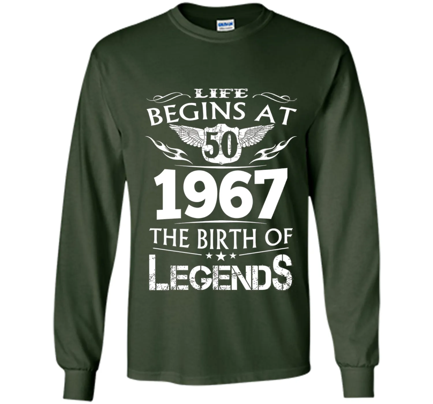 Life Begins At 50 1967 The Birth Of Legends T-Shirt t-shirt