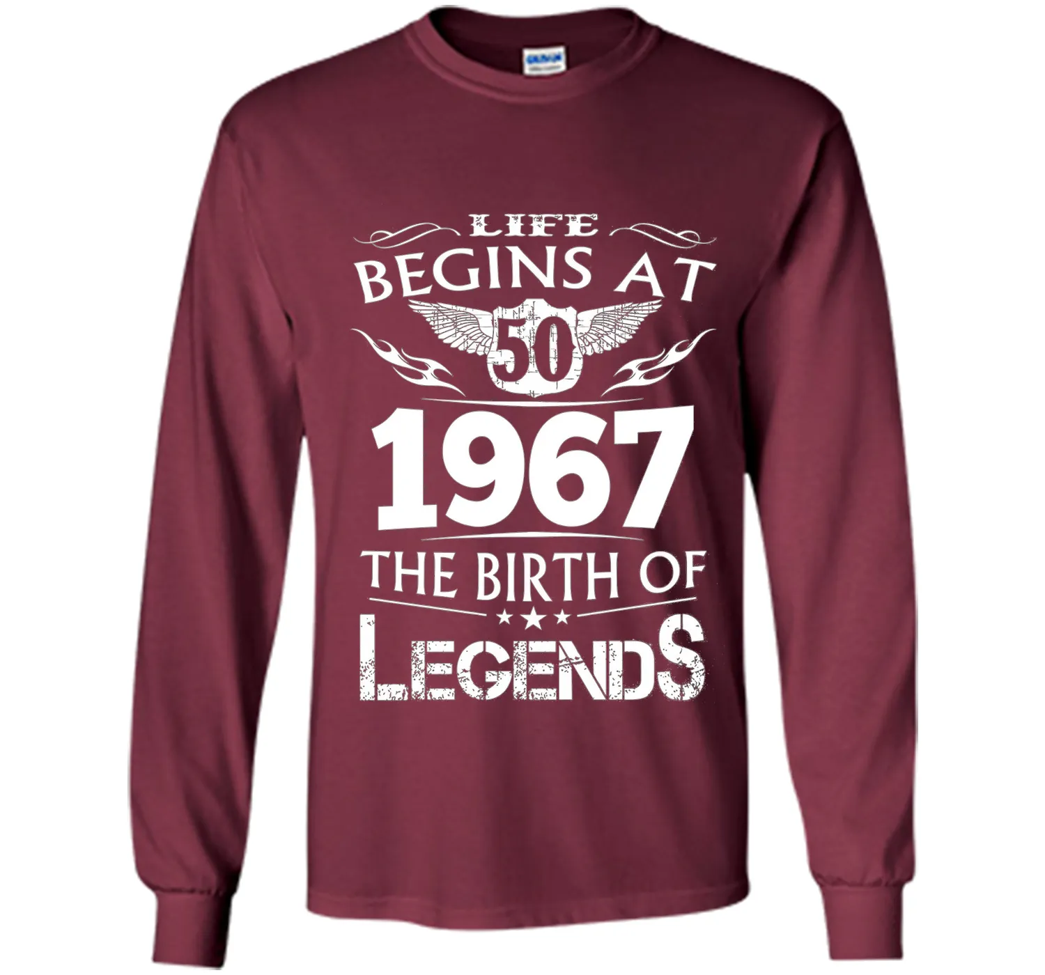 Life Begins At 50 1967 The Birth Of Legends T-Shirt t-shirt