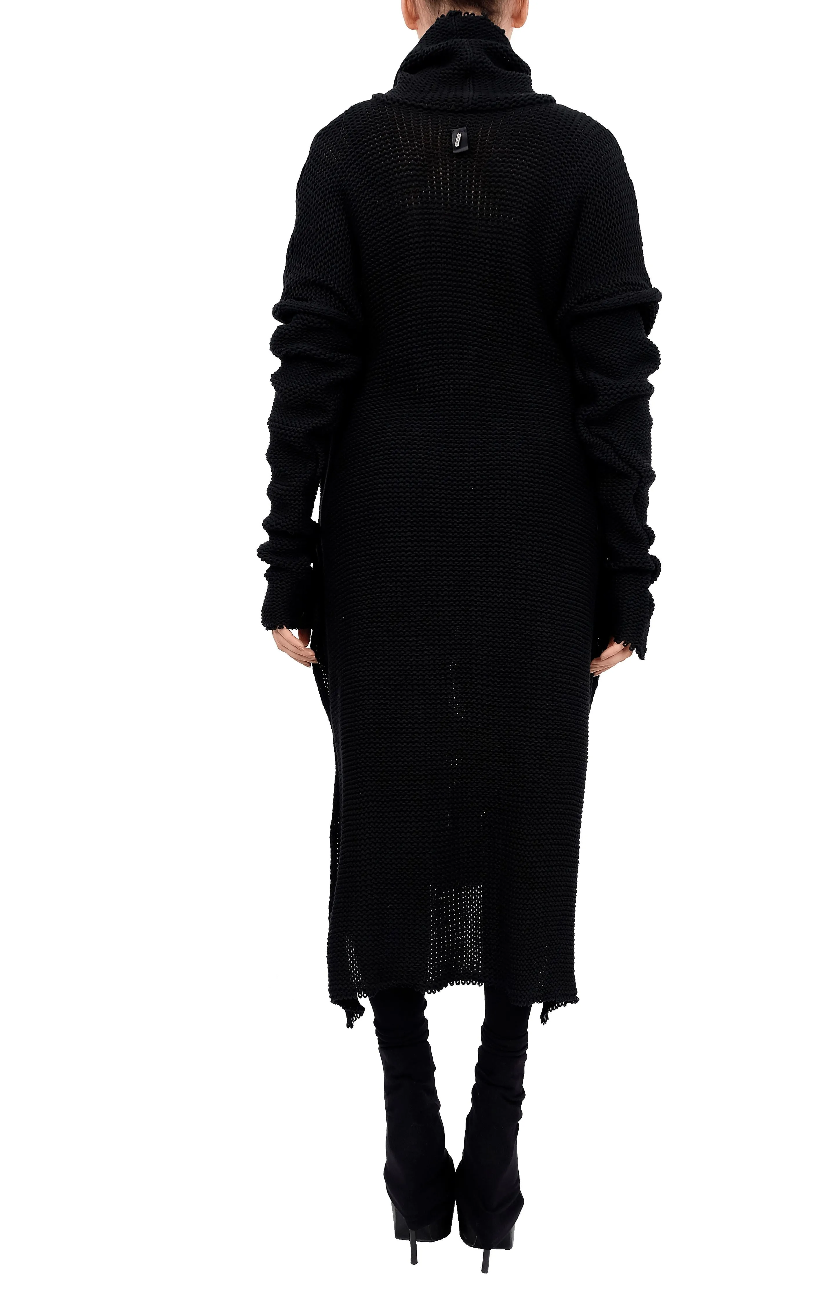 Long Knitted Turtleneck Sweater