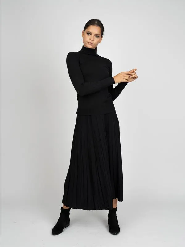 Meli Knit Maxi Pleat Skirt
