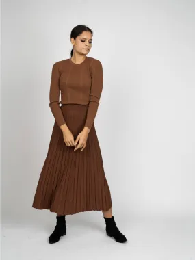 Meli Knit Maxi Pleat Skirt