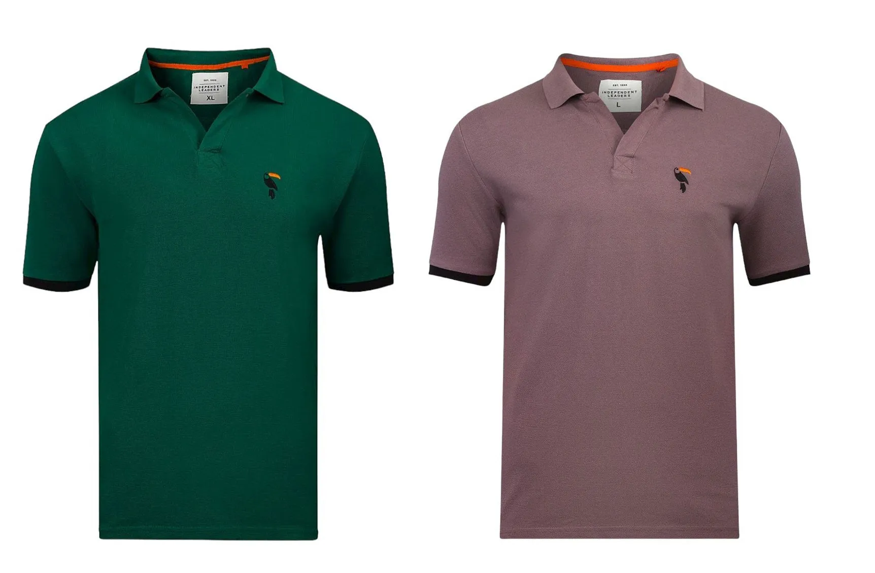 Mens Polo Shirt Independent Golf Toucan Pique Cotton Short Sleeve T-Shirt S-XL