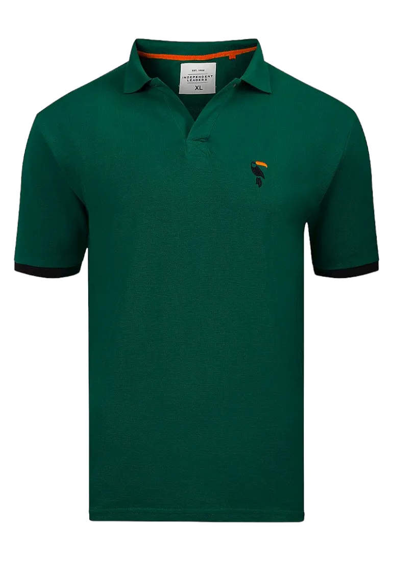 Mens Polo Shirt Independent Golf Toucan Pique Cotton Short Sleeve T-Shirt S-XL