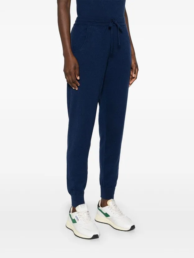 Milano Drawstring Cashmere Joggers - Neptune