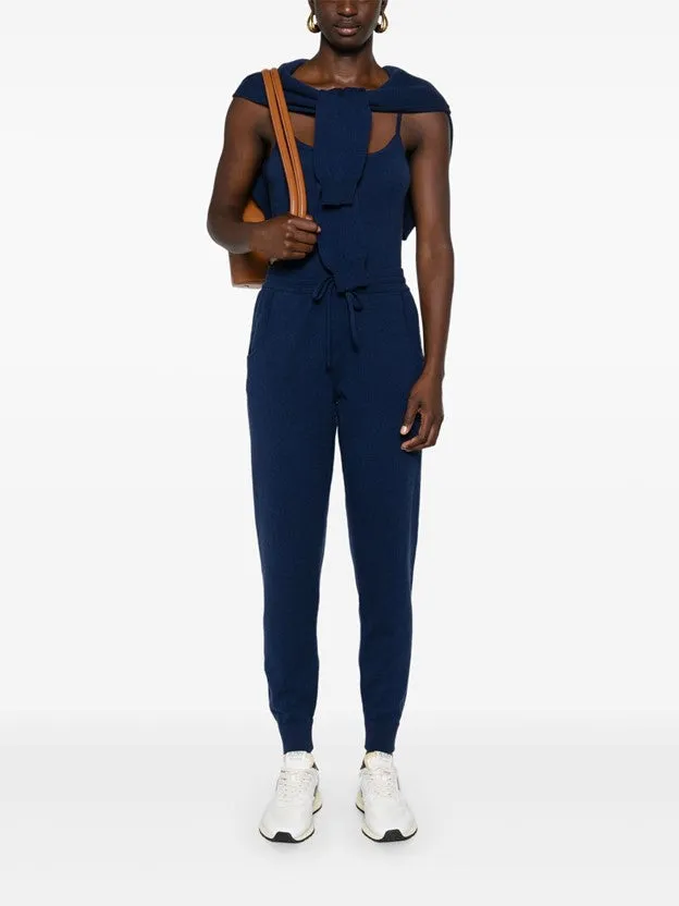 Milano Drawstring Cashmere Joggers - Neptune