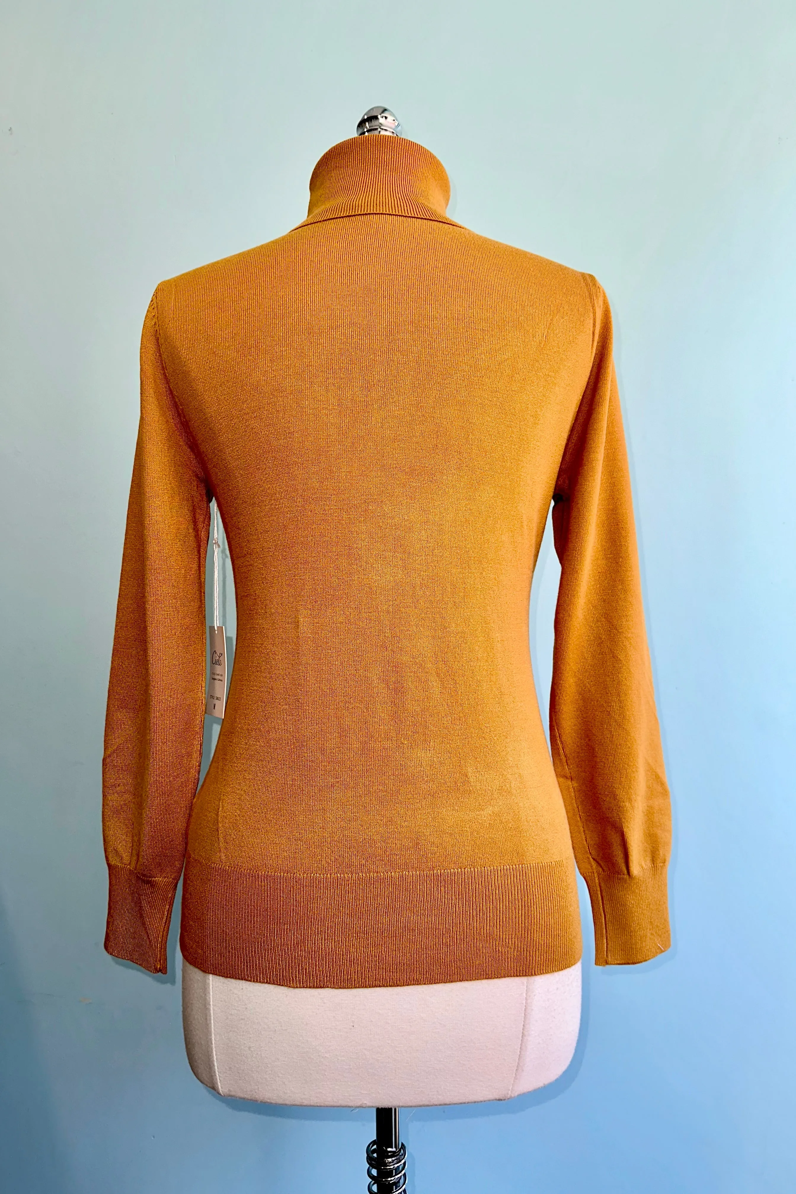 Mustard Long Sleeve Turtleneck Sweater
