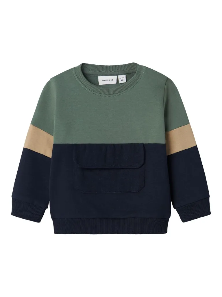 Name it Baby Boy Sweatshirt and Jogger Set - Green