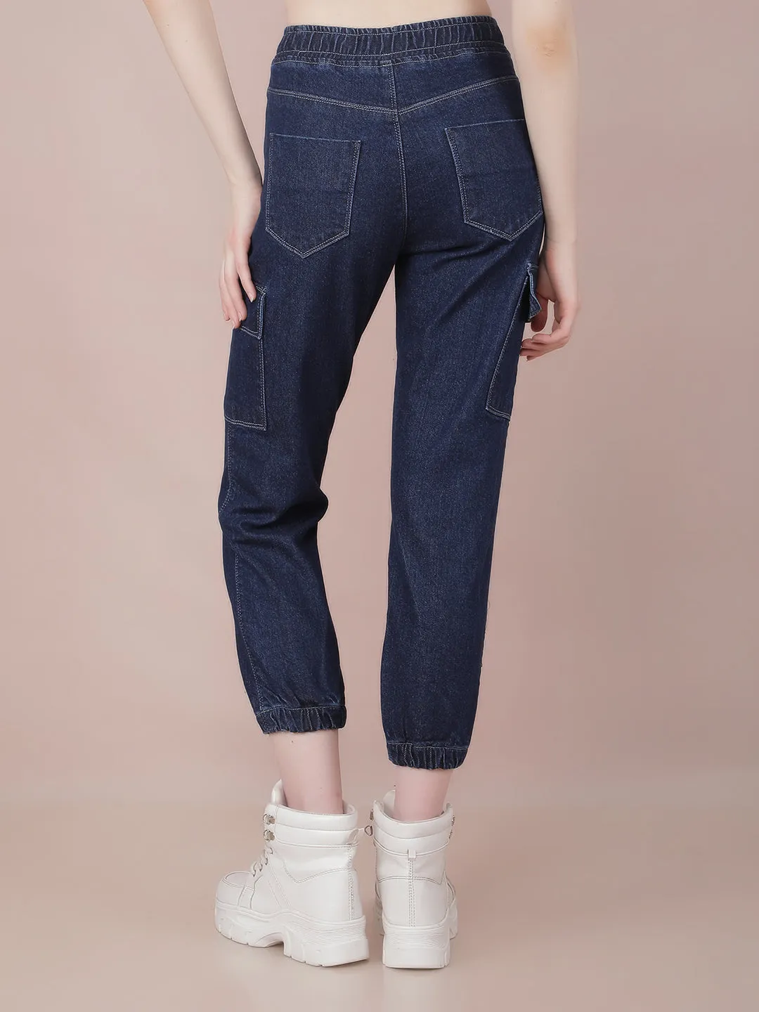 Navy Blue Joggers Jeans