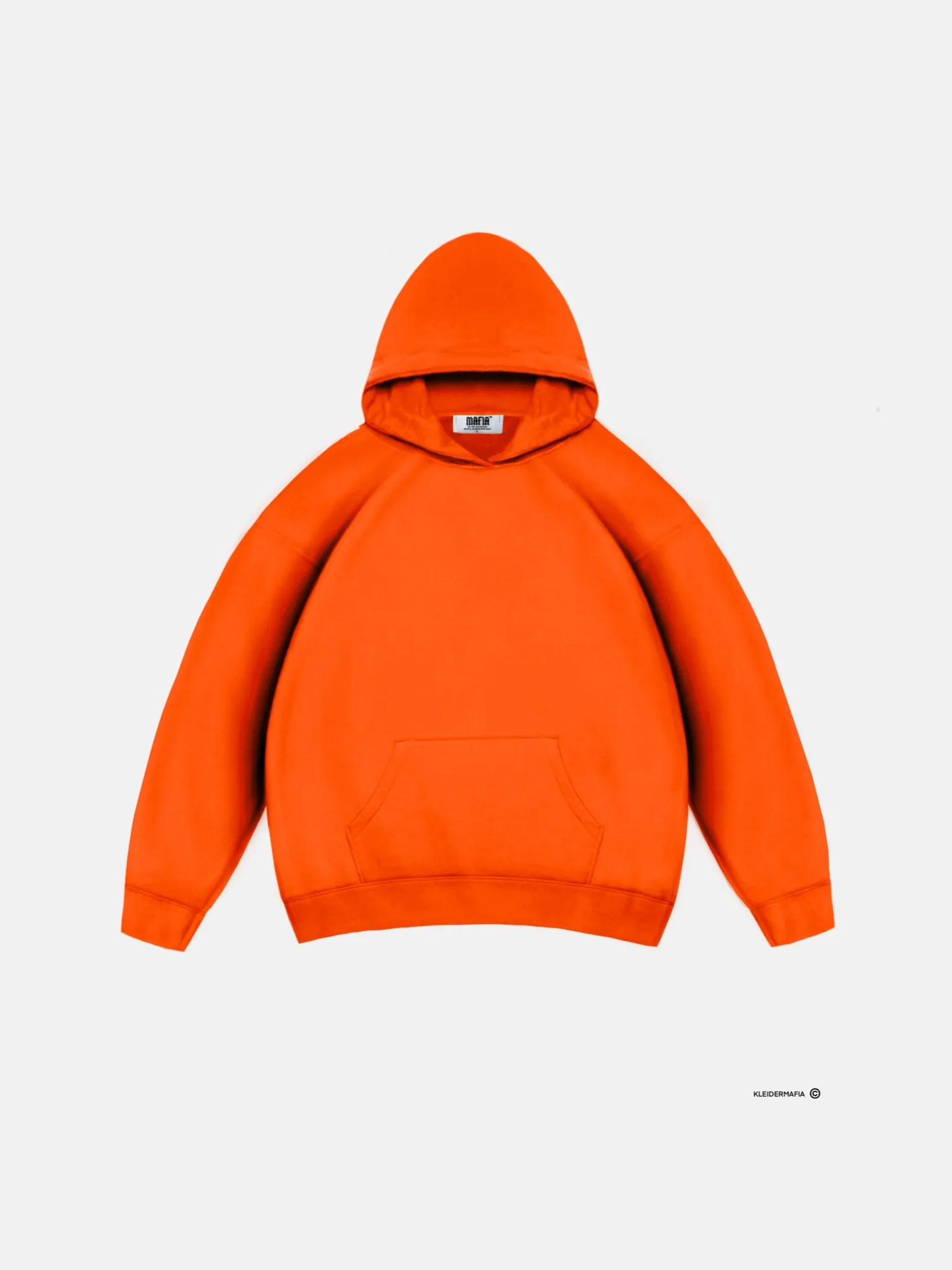Oversize Basic Hoodie - Orange