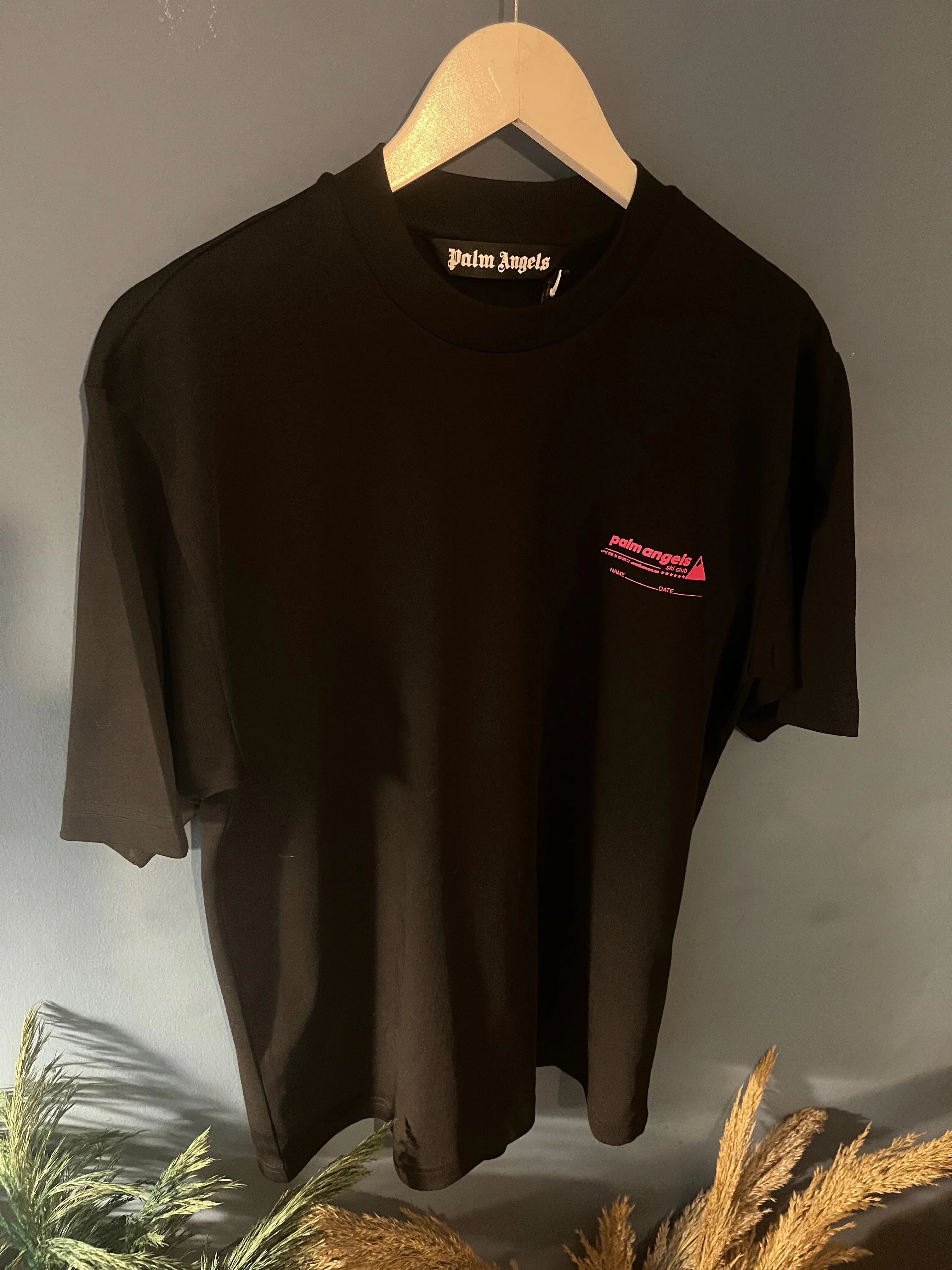 Palm Angels "PXP Palm Tree in Neon" T-Shirt Styled in Ecru for Spring&Summer 2023