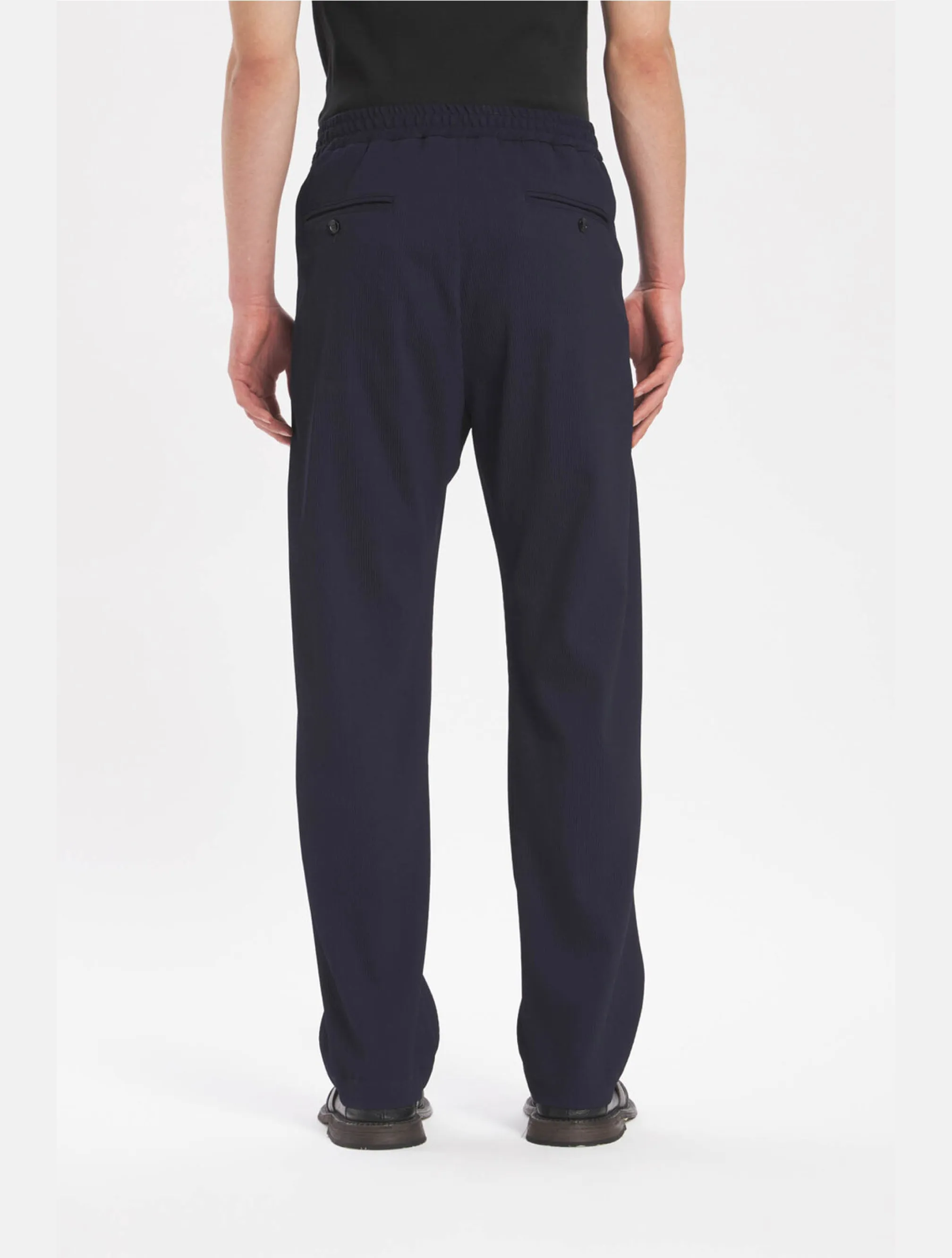 Pantaloni Joggers in Lana Techno Blu