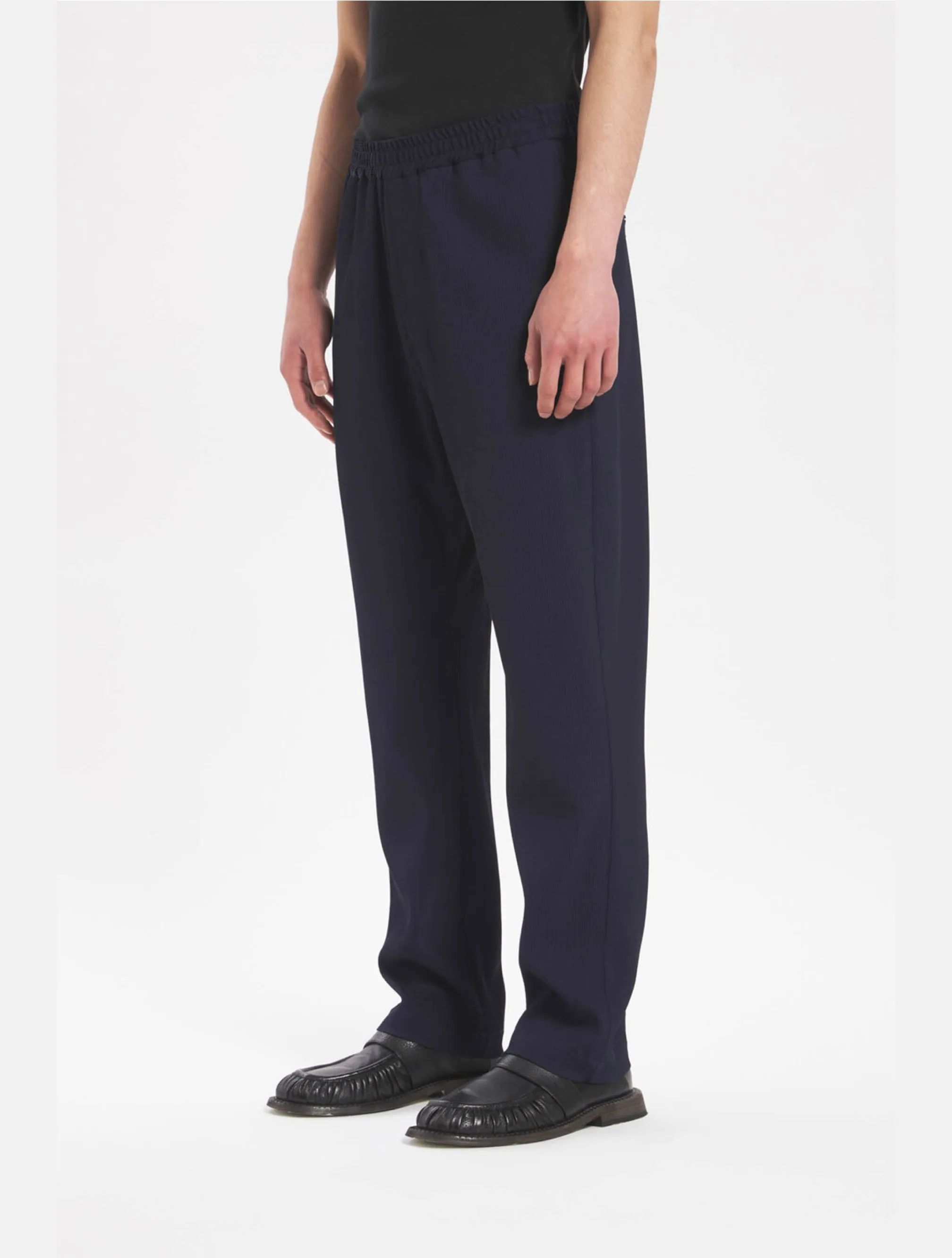 Pantaloni Joggers in Lana Techno Blu