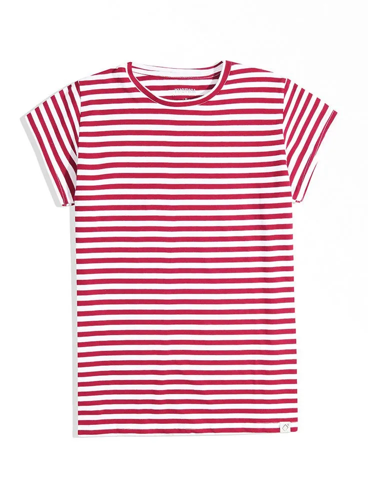 Pink Striped Short-Sleeve