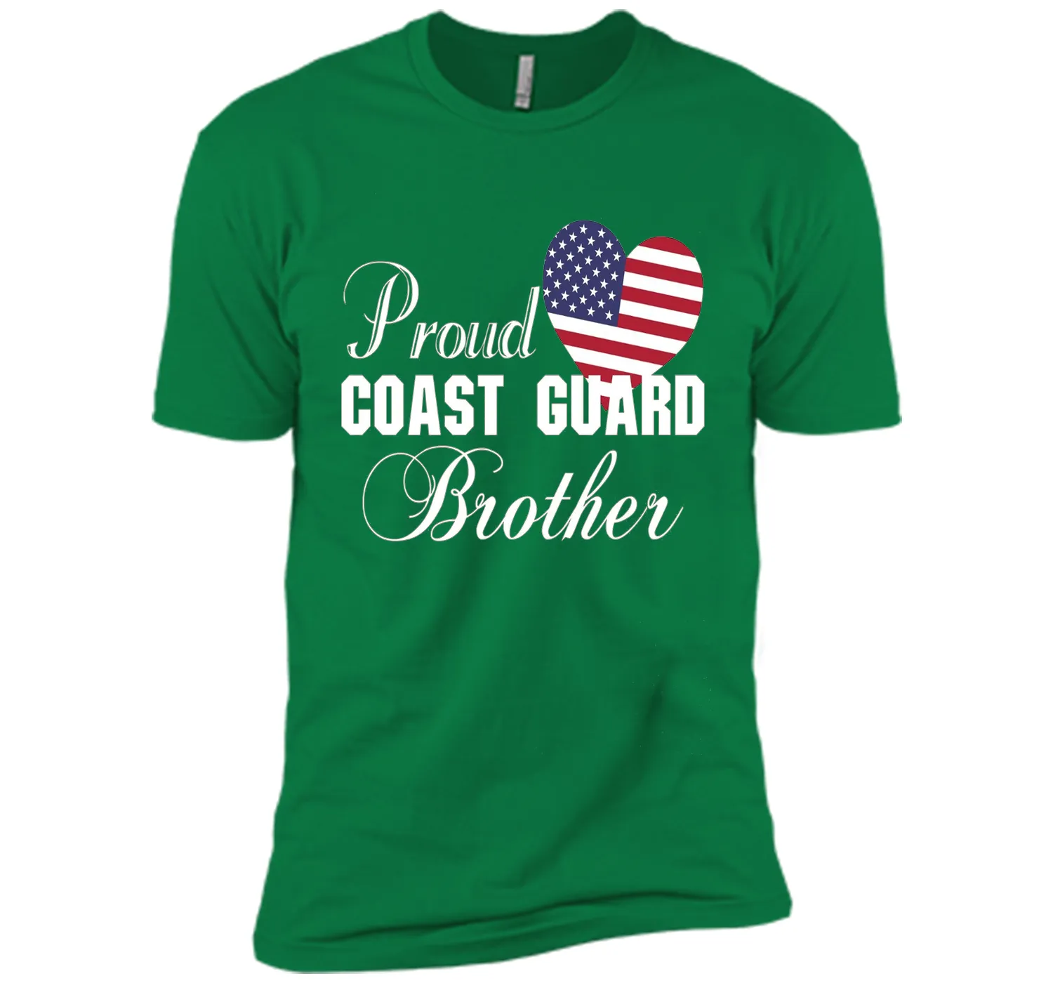 Pride U.S. Army - Proud Coast Guard Brother Heart T-shirt shirt