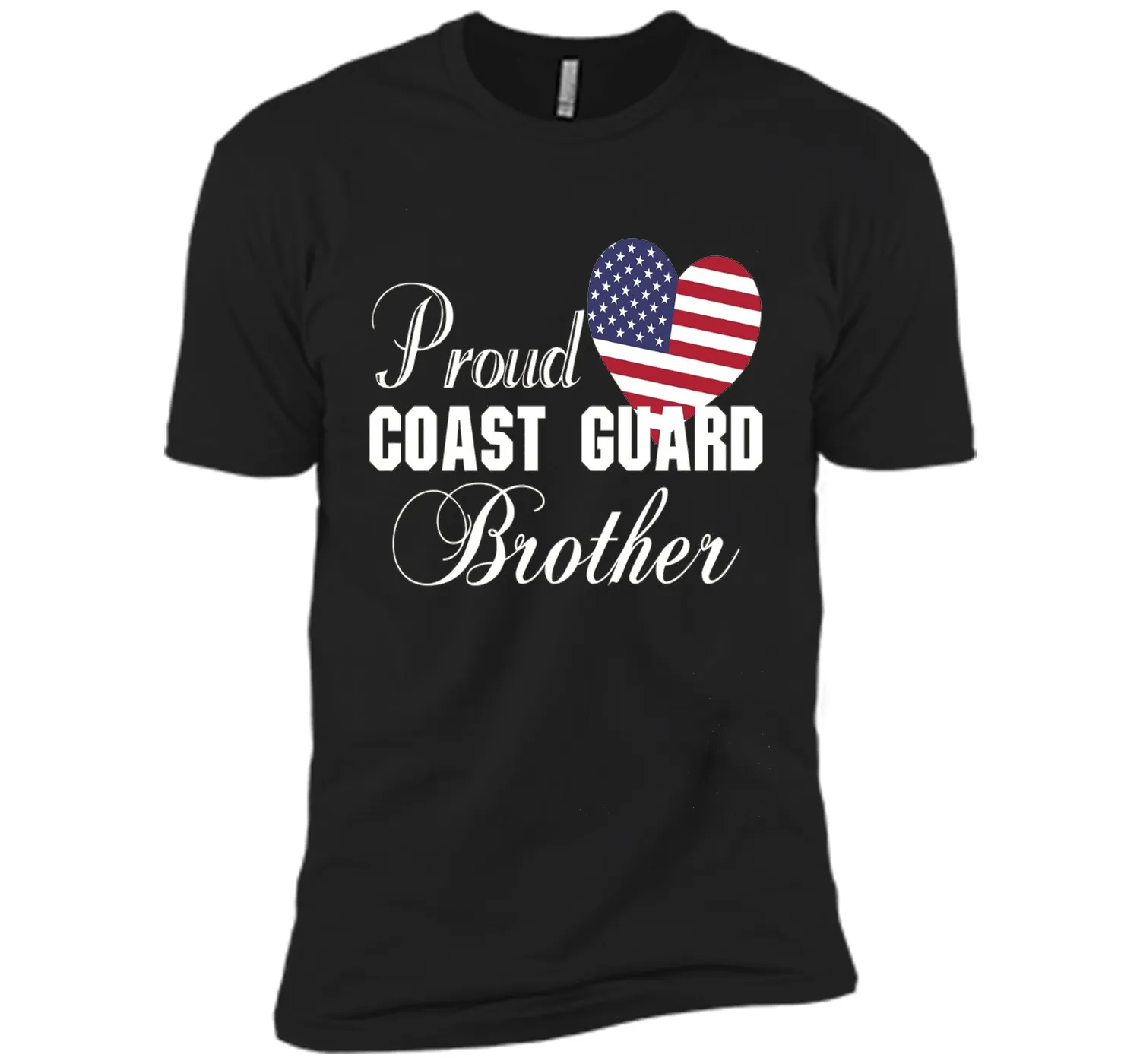 Pride U.S. Army - Proud Coast Guard Brother Heart T-shirt shirt
