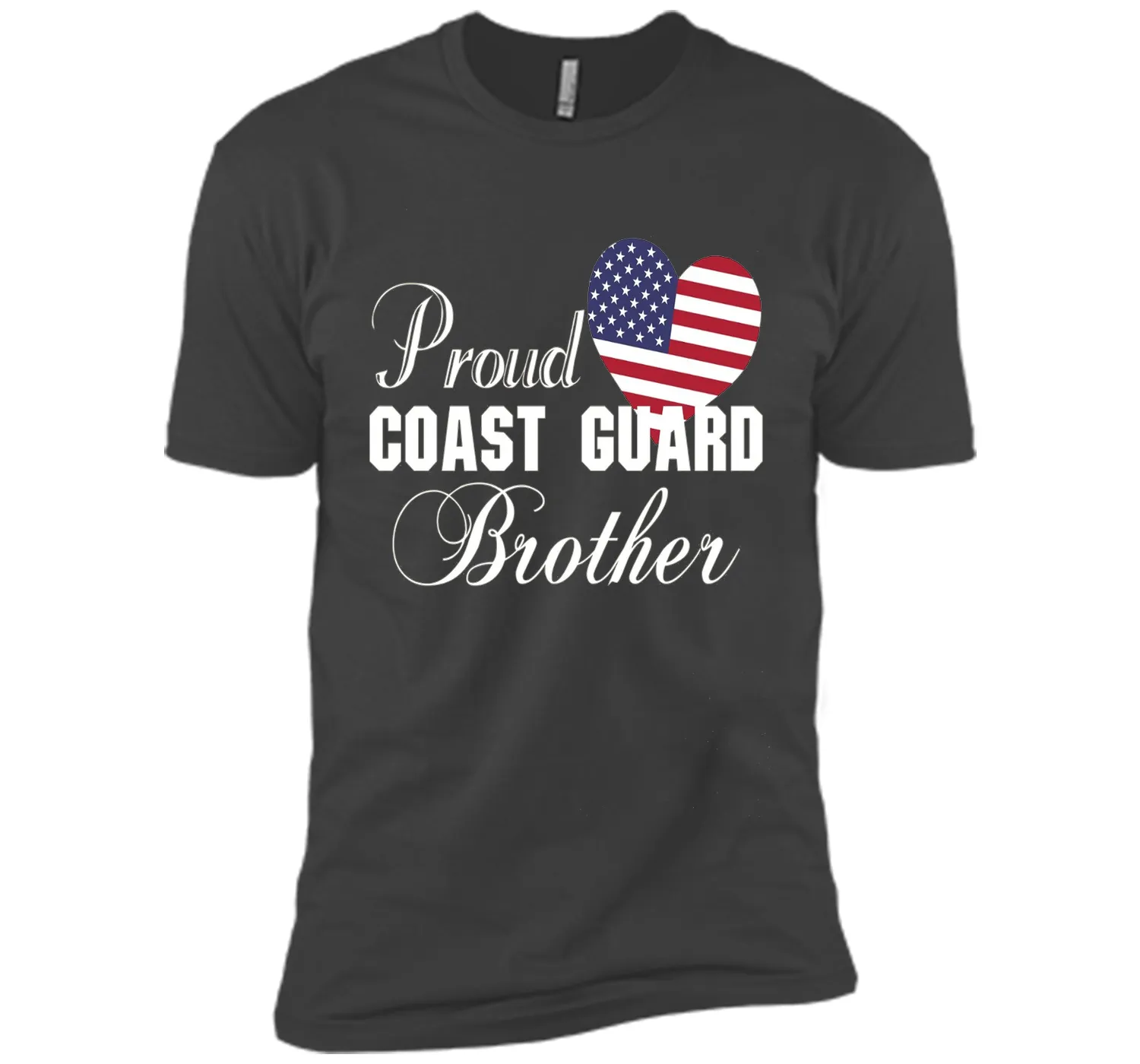 Pride U.S. Army - Proud Coast Guard Brother Heart T-shirt shirt