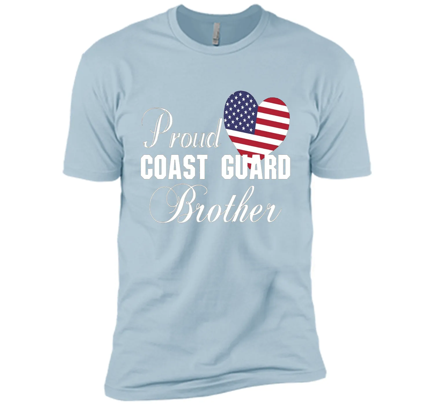 Pride U.S. Army - Proud Coast Guard Brother Heart T-shirt shirt