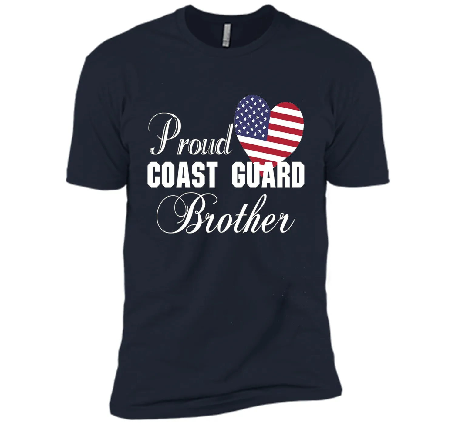 Pride U.S. Army - Proud Coast Guard Brother Heart T-shirt shirt