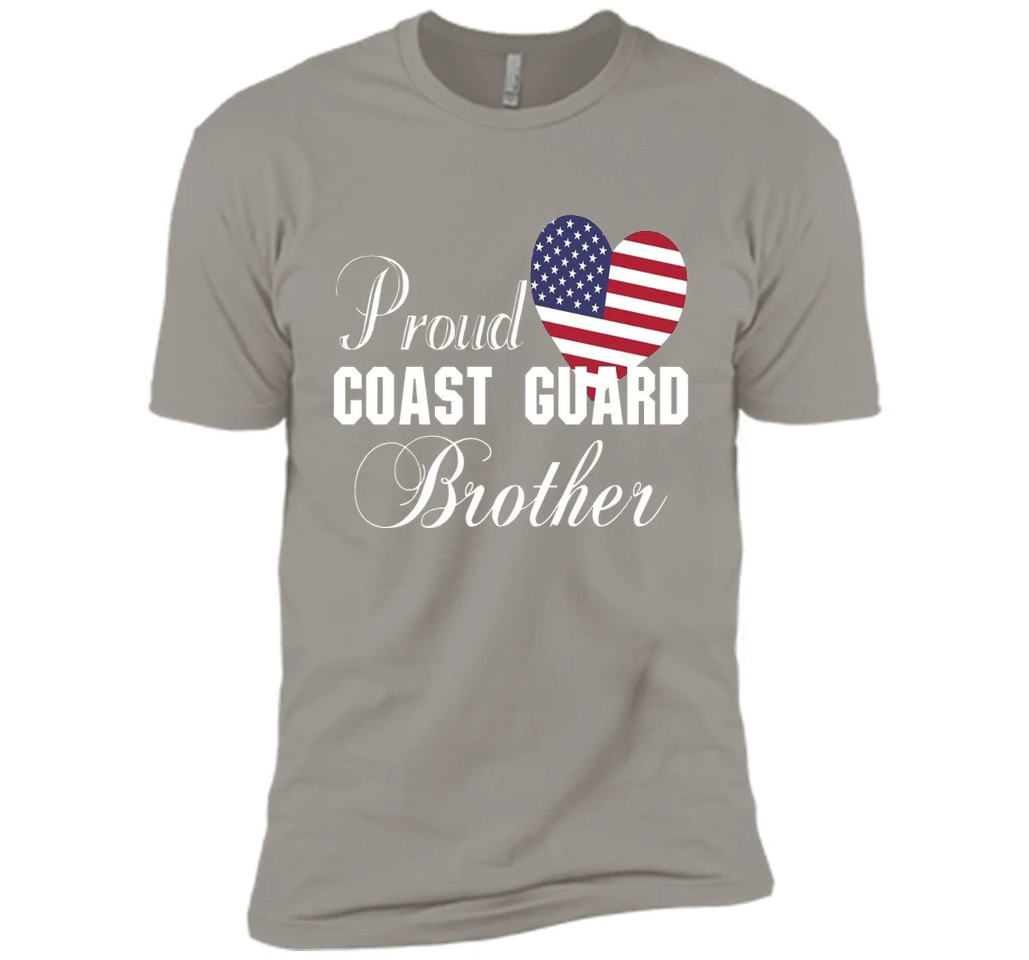 Pride U.S. Army - Proud Coast Guard Brother Heart T-shirt shirt