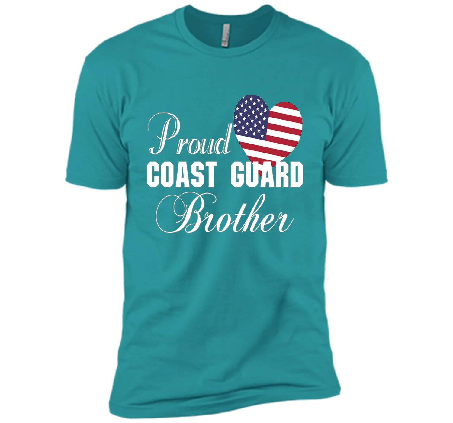 Pride U.S. Army - Proud Coast Guard Brother Heart T-shirt shirt
