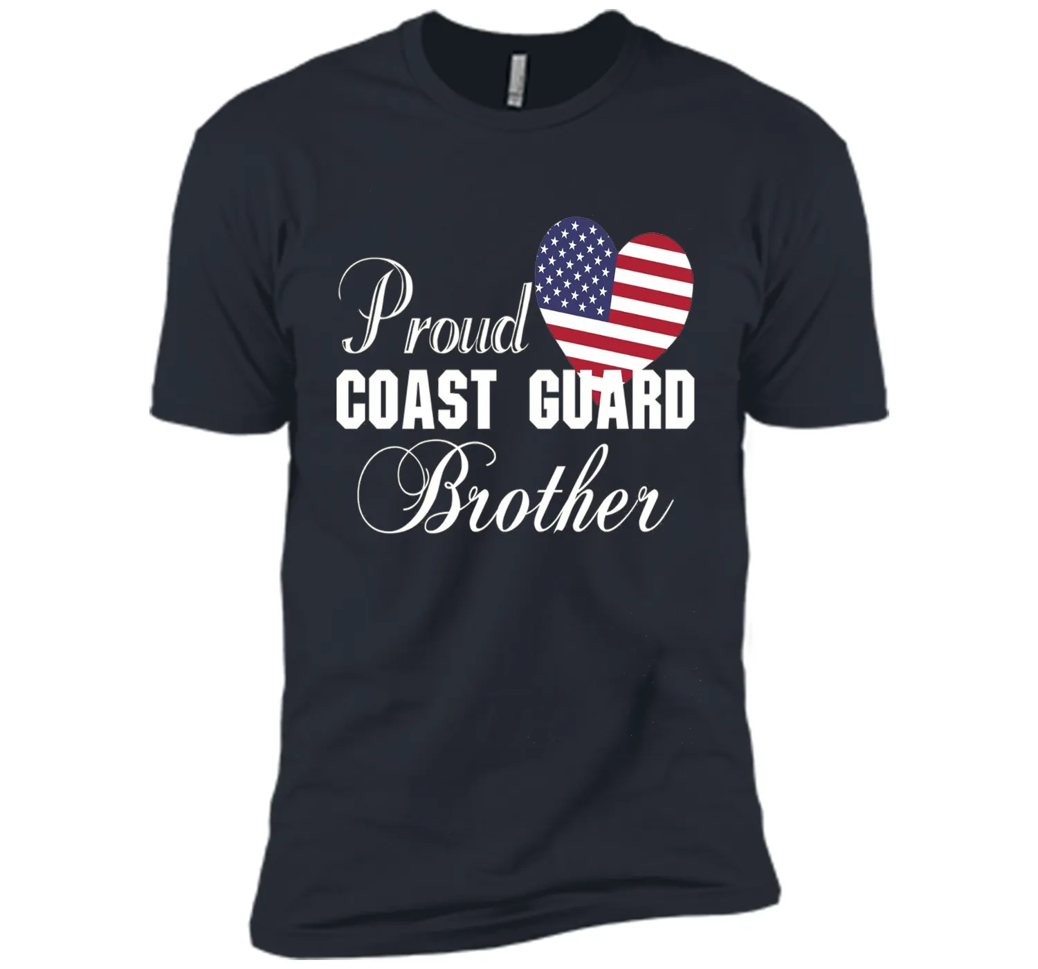 Pride U.S. Army - Proud Coast Guard Brother Heart T-shirt shirt