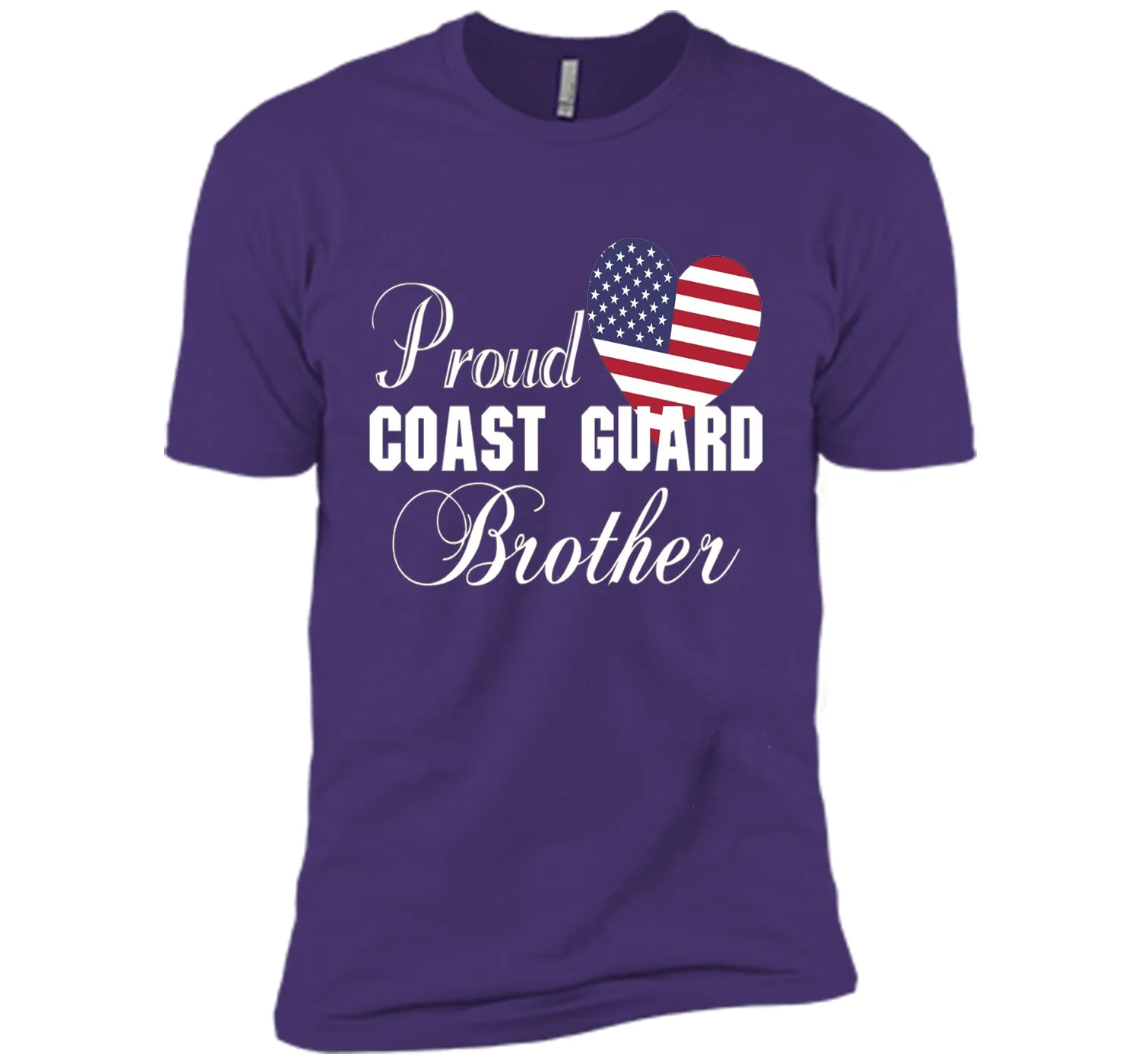 Pride U.S. Army - Proud Coast Guard Brother Heart T-shirt shirt