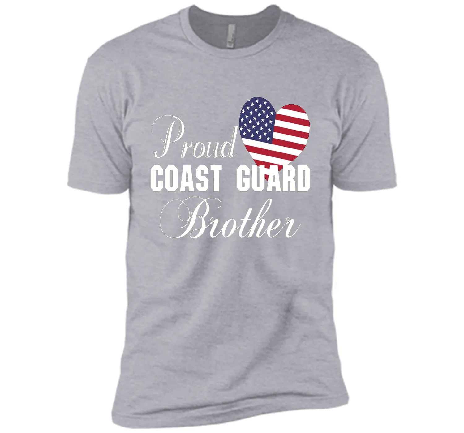 Pride U.S. Army - Proud Coast Guard Brother Heart T-shirt shirt