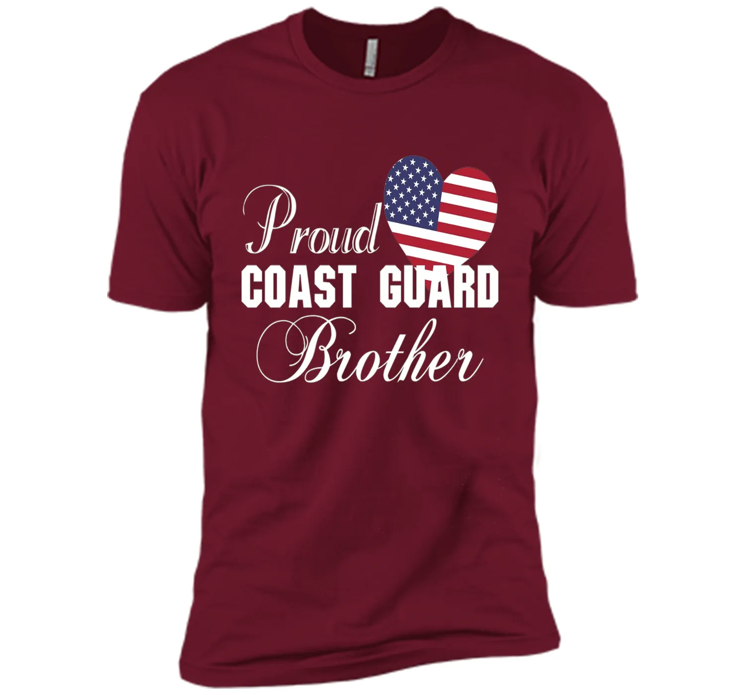 Pride U.S. Army - Proud Coast Guard Brother Heart T-shirt shirt