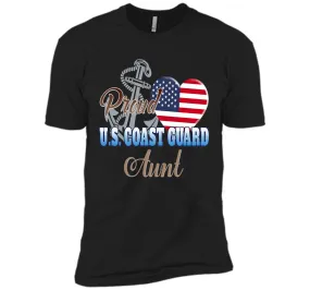 Proud U.S. Coast Guard Aunt Patriotic Heart T Shirt shirt