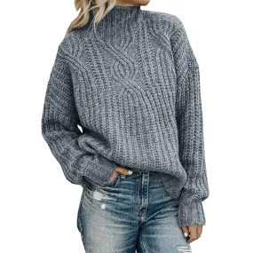 Pullover Knitted Turtleneck Sweater