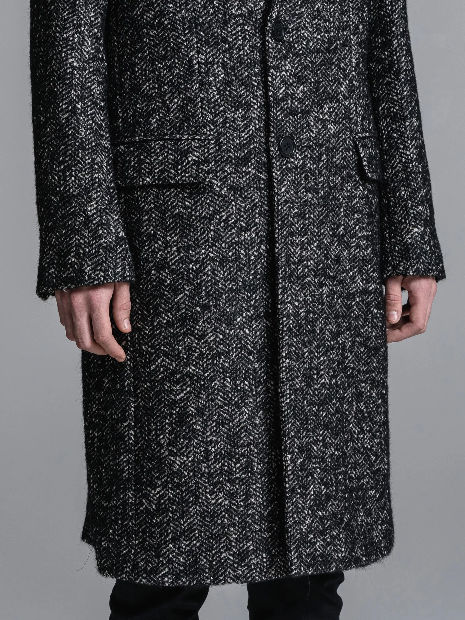 RAFANELLI TWEED CHESTERFIELD COAT [2024A/W]