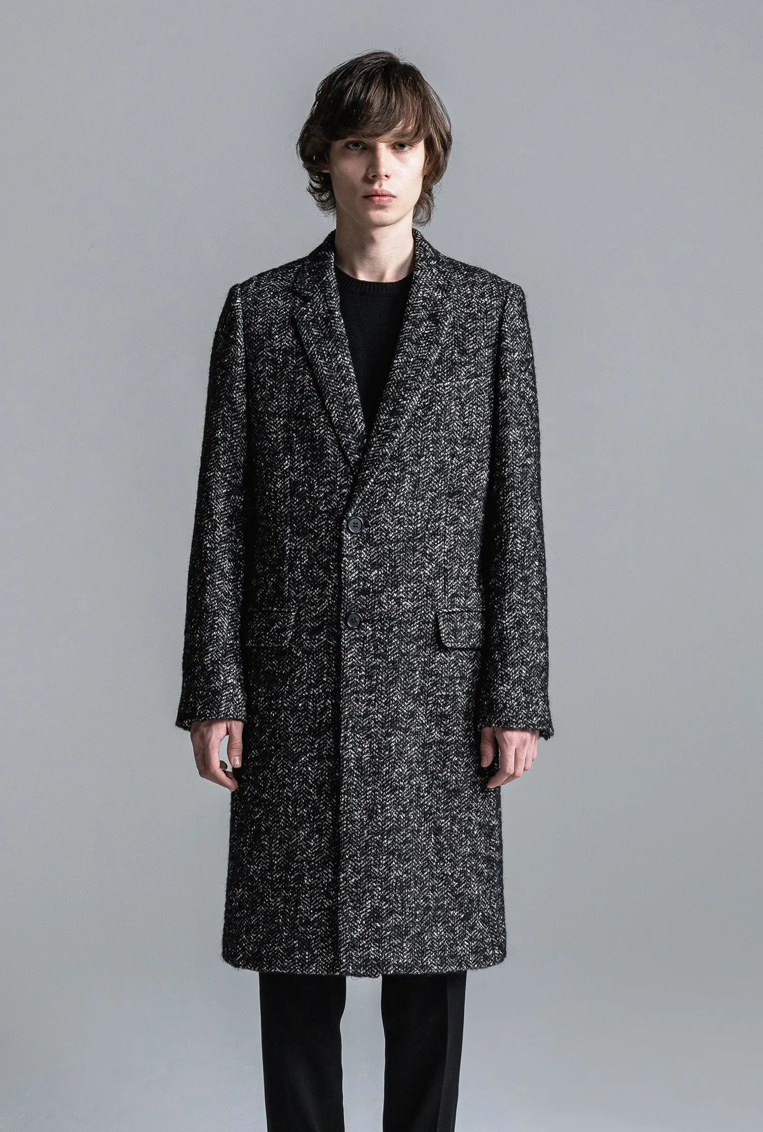 RAFANELLI TWEED CHESTERFIELD COAT [2024A/W]