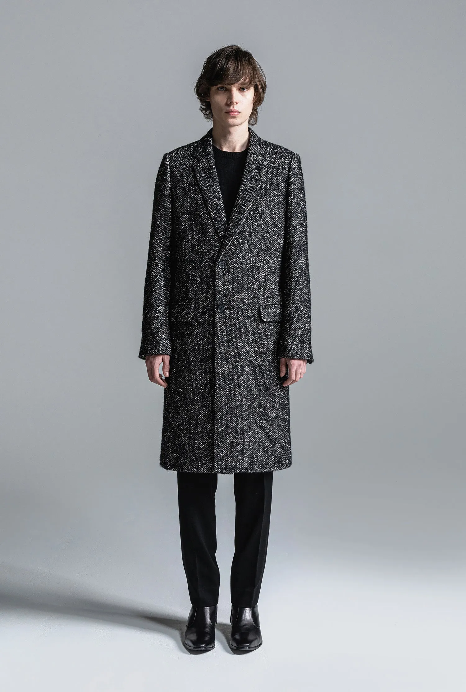 RAFANELLI TWEED CHESTERFIELD COAT [2024A/W]